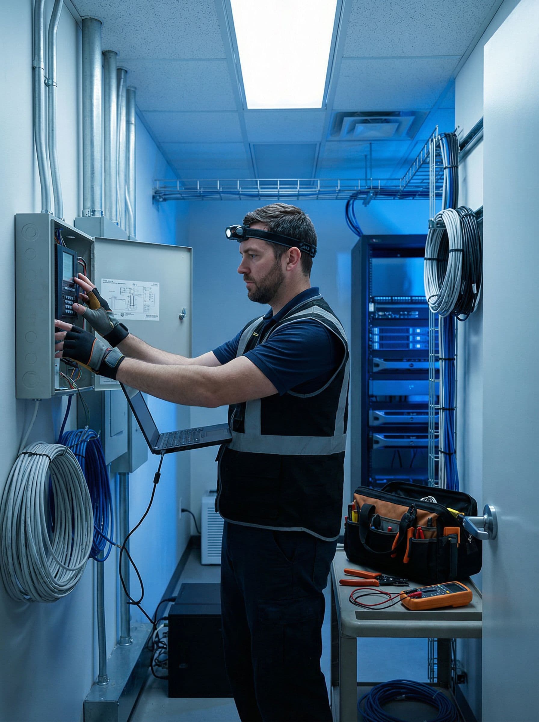 Technician programming door access controller