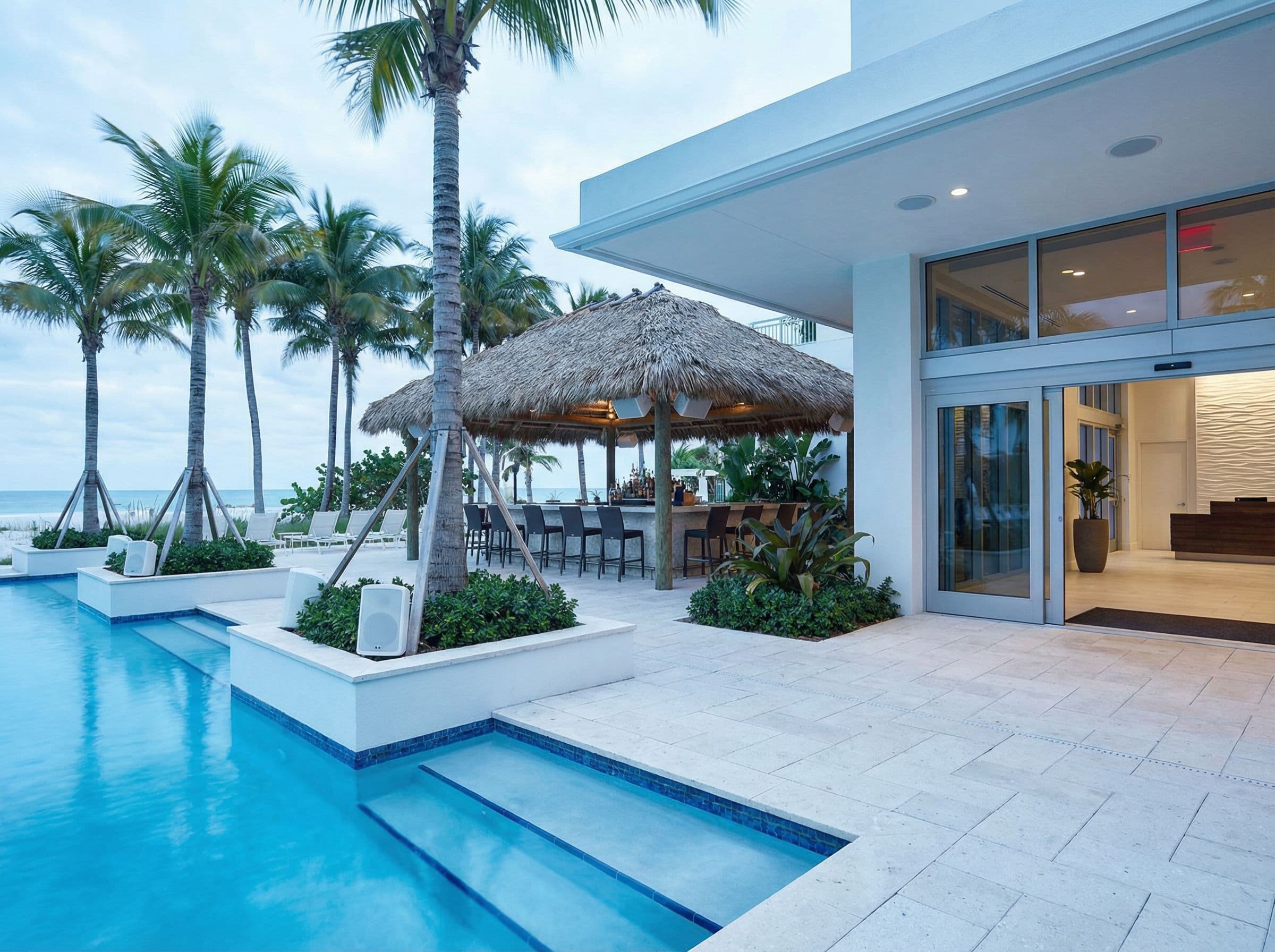 Resort property showing multiple audio zones