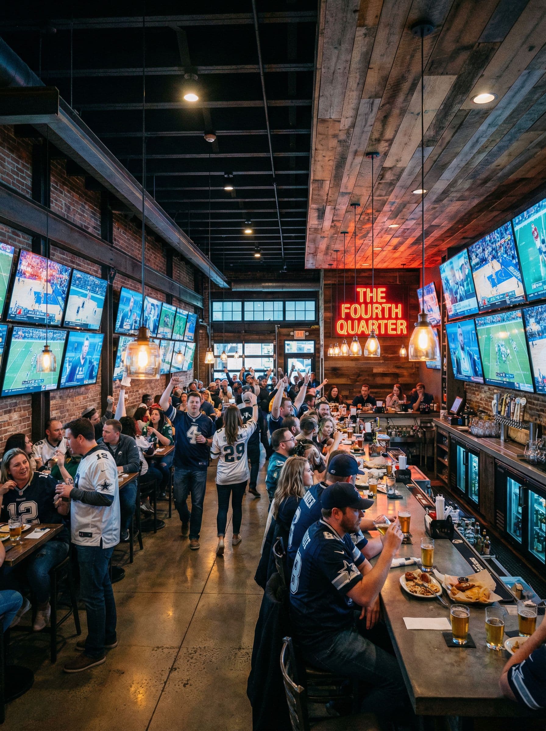 Sports bar during game day
