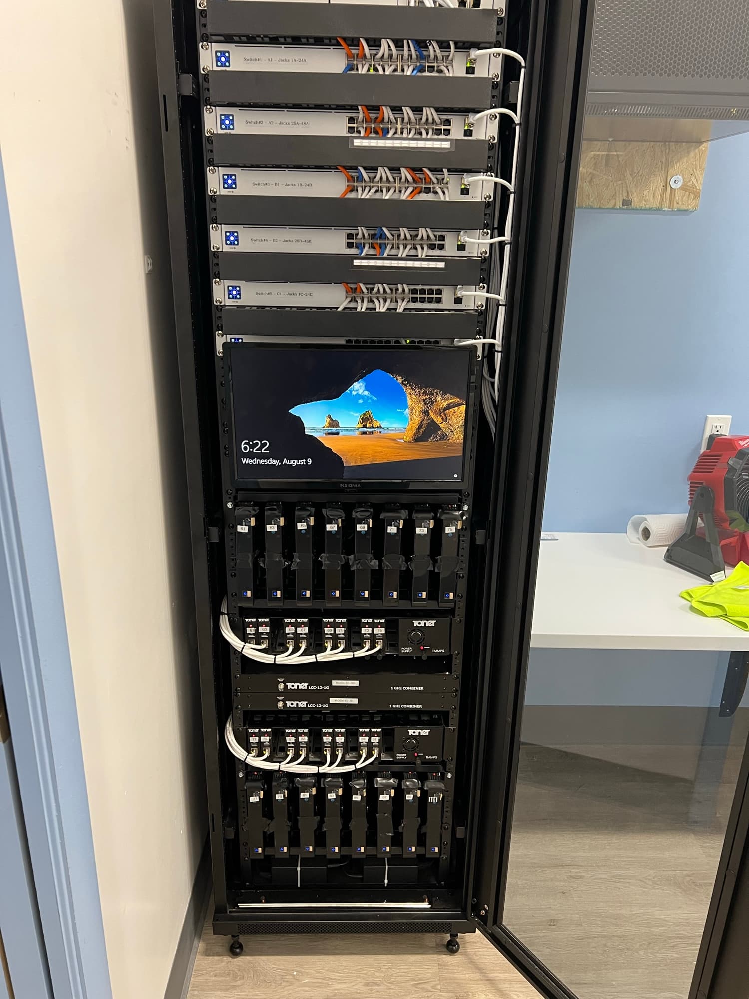 Enterprise Integration Rack — Network & Audio Backbone
