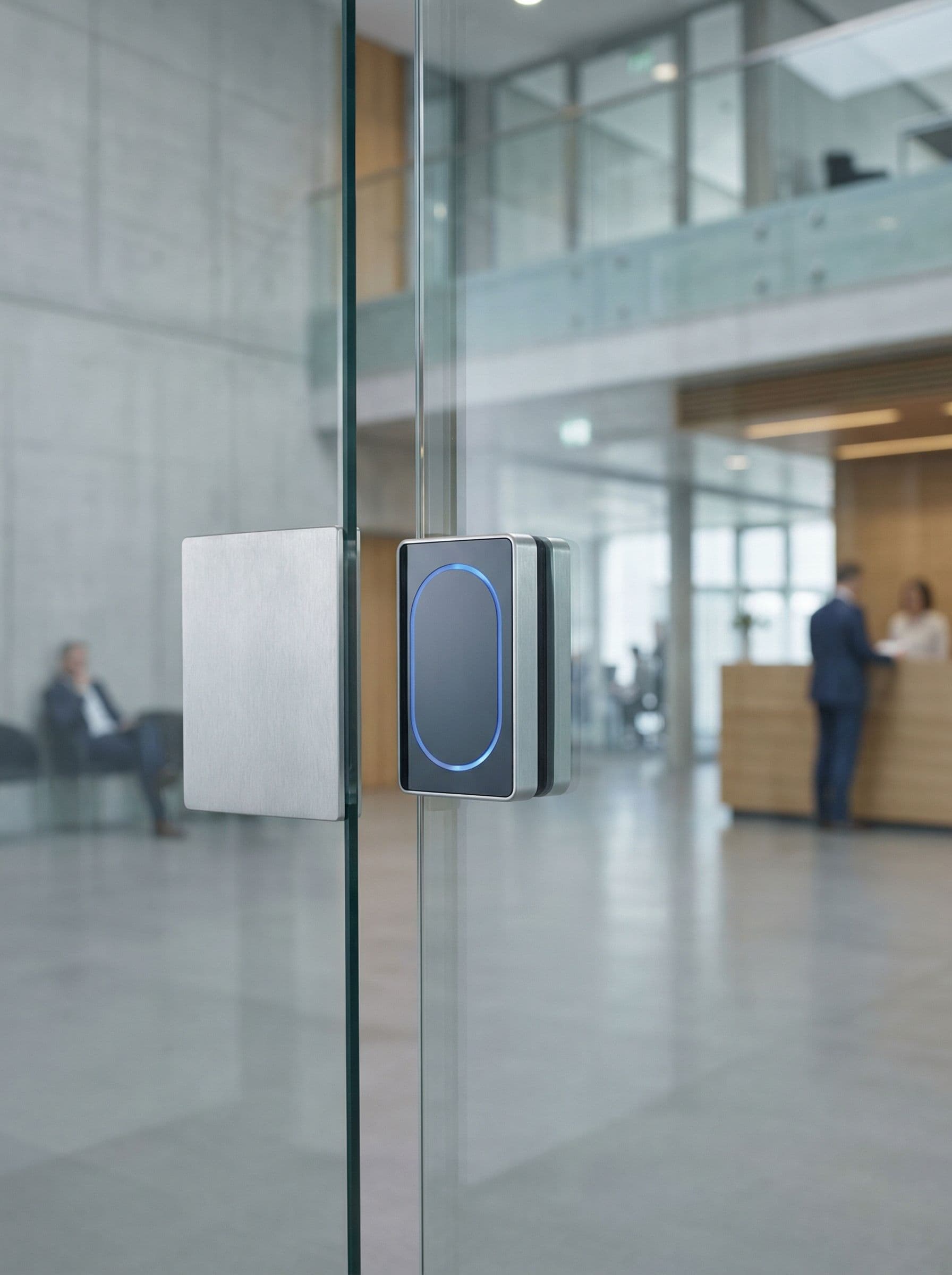 Commercial access control keycard reader installation
