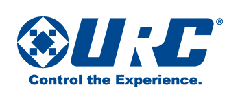 A blue and green logo with the text 'UR Control the Experience'.